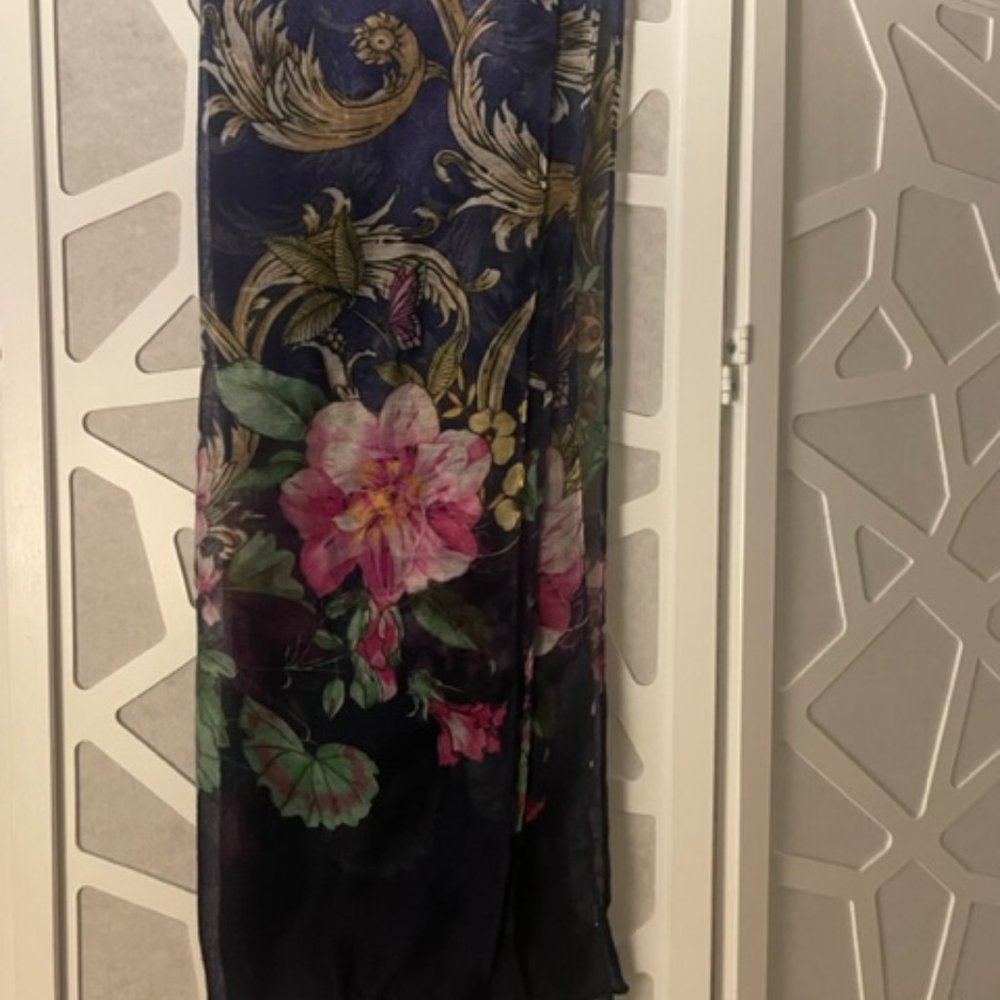 Whimsical Floral Scarf